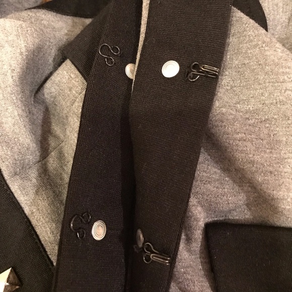 TCEC Blazer Jacket Grey Black Slim Fitted Cropped - Picture 13 of 15